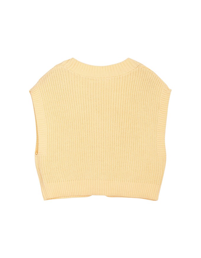 Buttoned Oversized Oversized Knit Vest