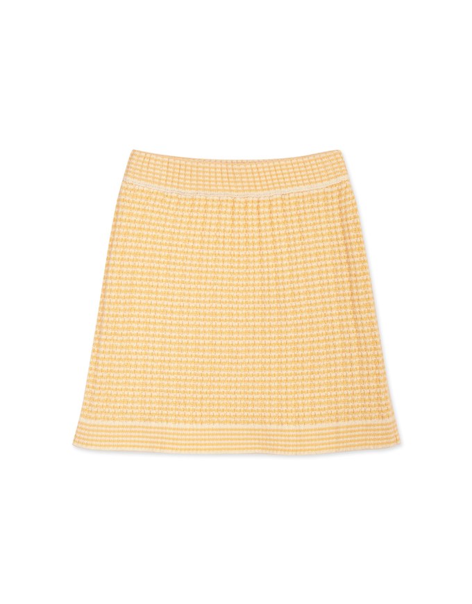 Tweed Style Knit Mini Skirt