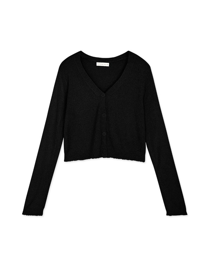 Gauze Buttoned Knit Top