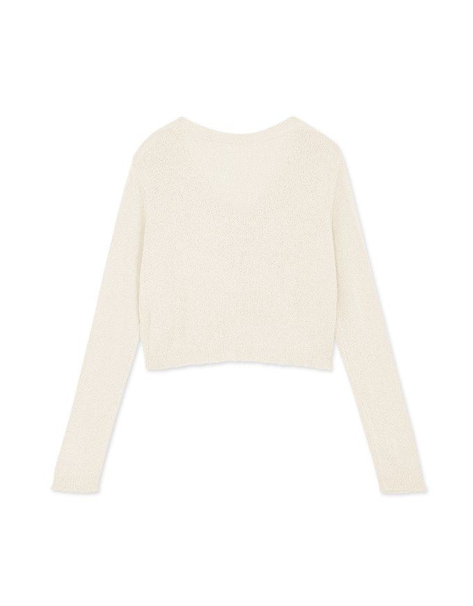 Gauze Buttoned Knit Top