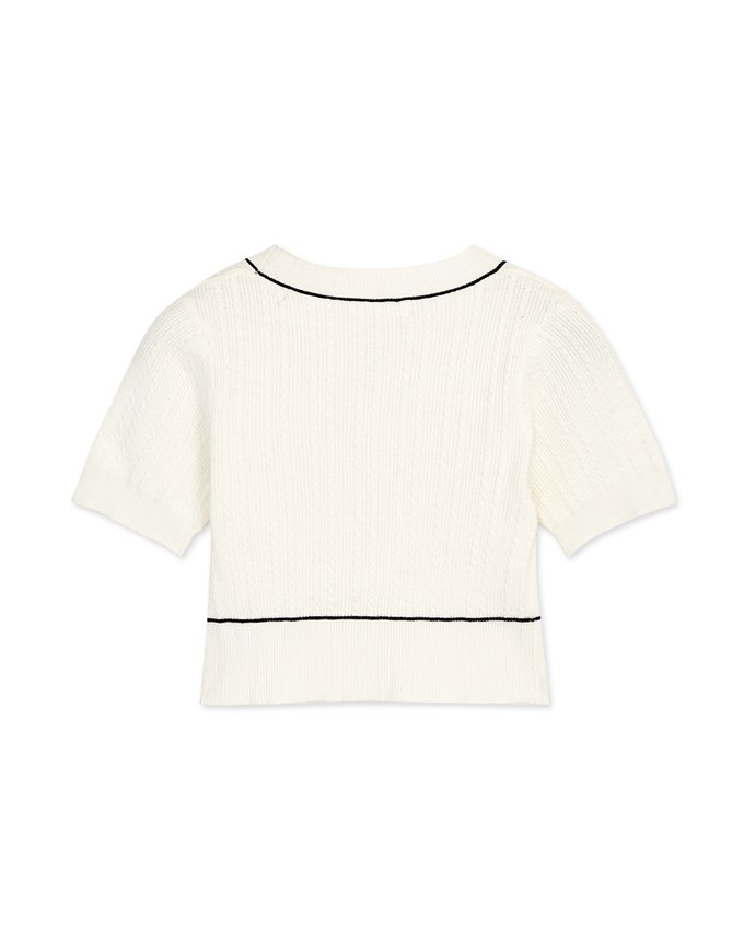 Simple Plain Textured Knit Top