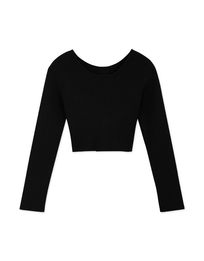 2Way Twist Knot Knit Short Top