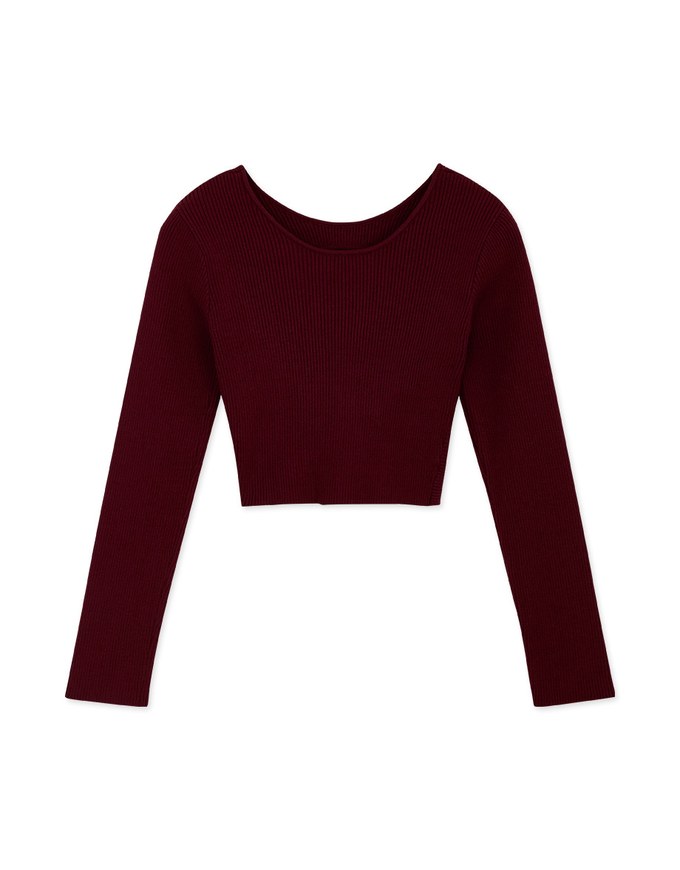 2Way Twist Knot Knit Short Top