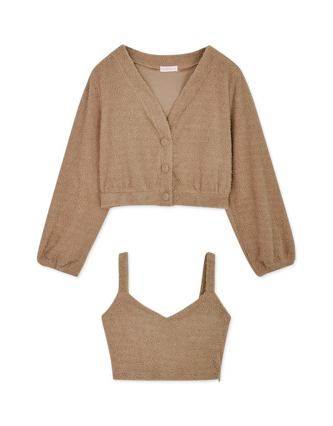 [I'M Meme] V-Neck Cropped Top (With Padding)