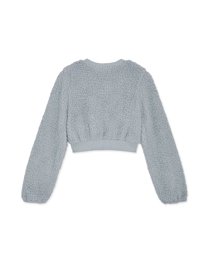 V-Neck Button-Down Crop Loose Top