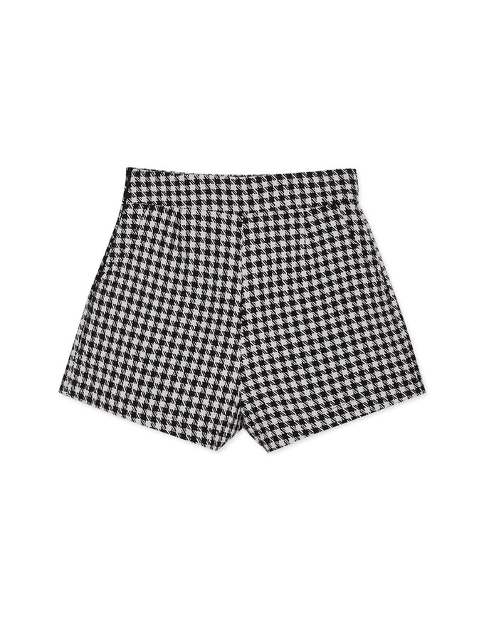 Houndstooth High Waisted Slimming Shorts