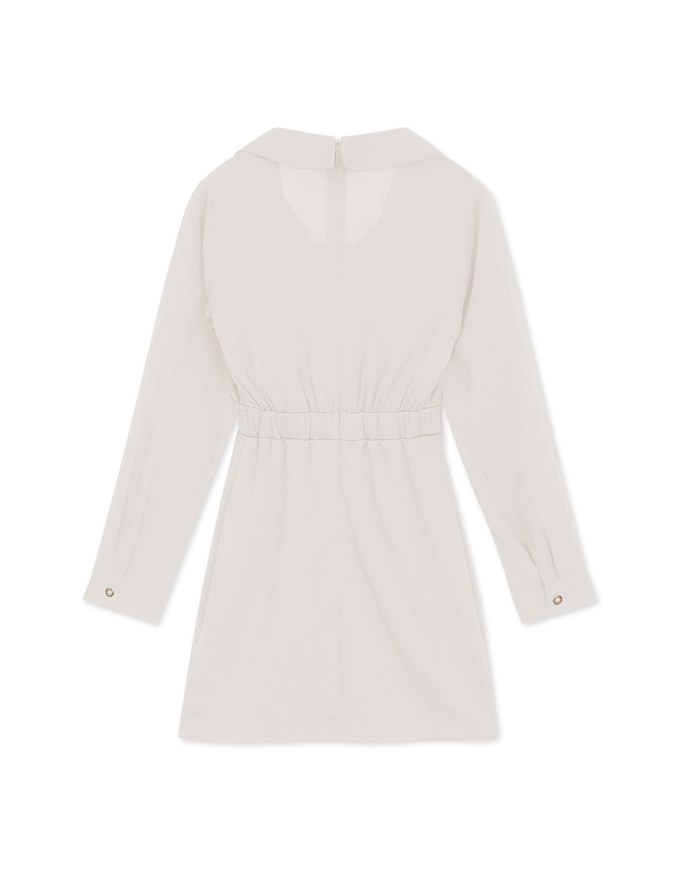 Beaded Collar Mini Dress (With Vest)