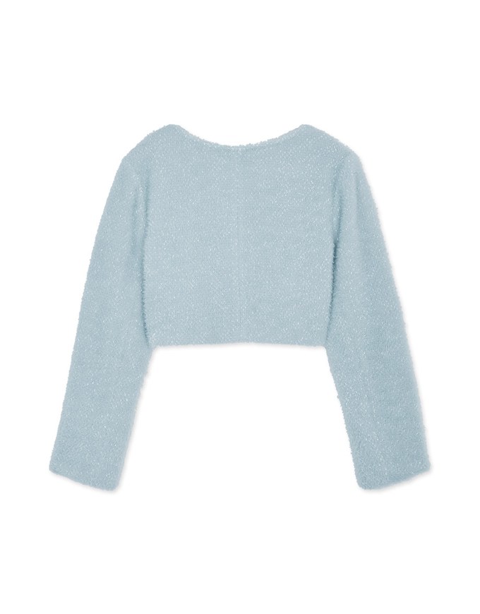 [I'M Meme] Square Collar With Button Crop Blazer Jacket