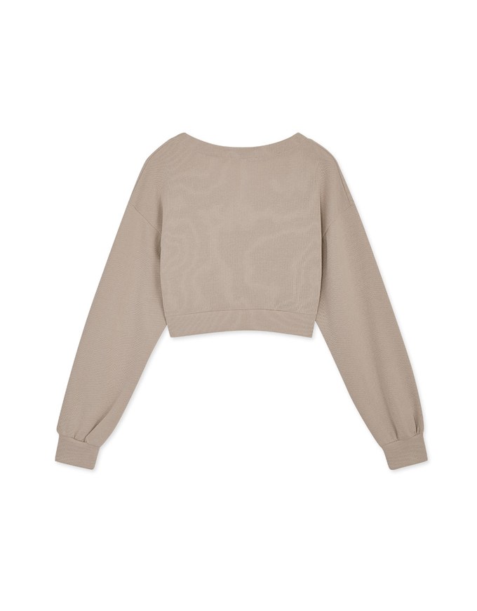 V-Neck Twisted Crop Top
