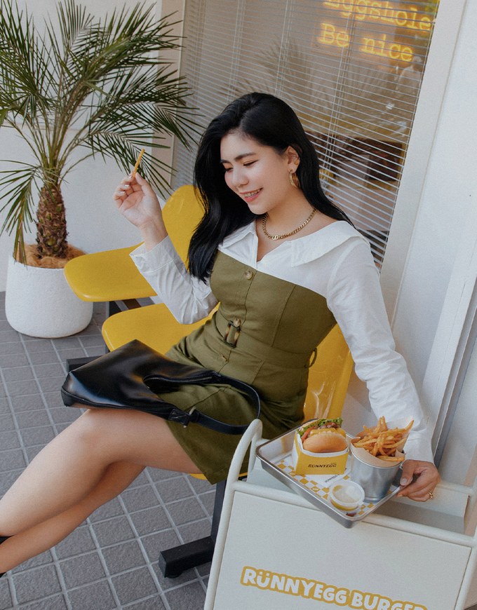 Button-Down Blouse Shirt s Mini Dress (With Belt)