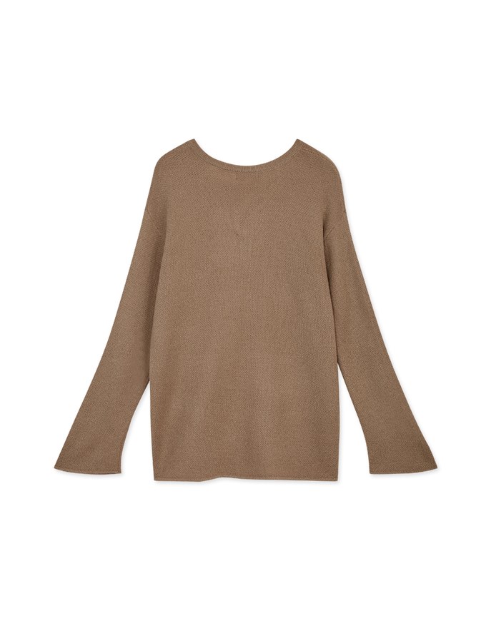 Gold Chased Cashmere Knit Loose Top
