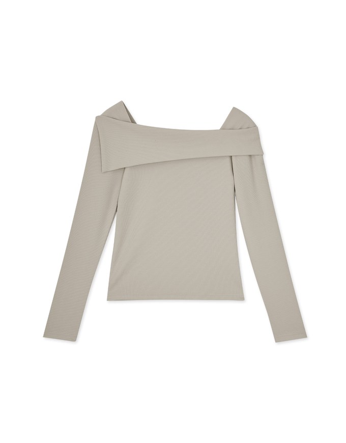 Square Neck Turn Up Striped Top