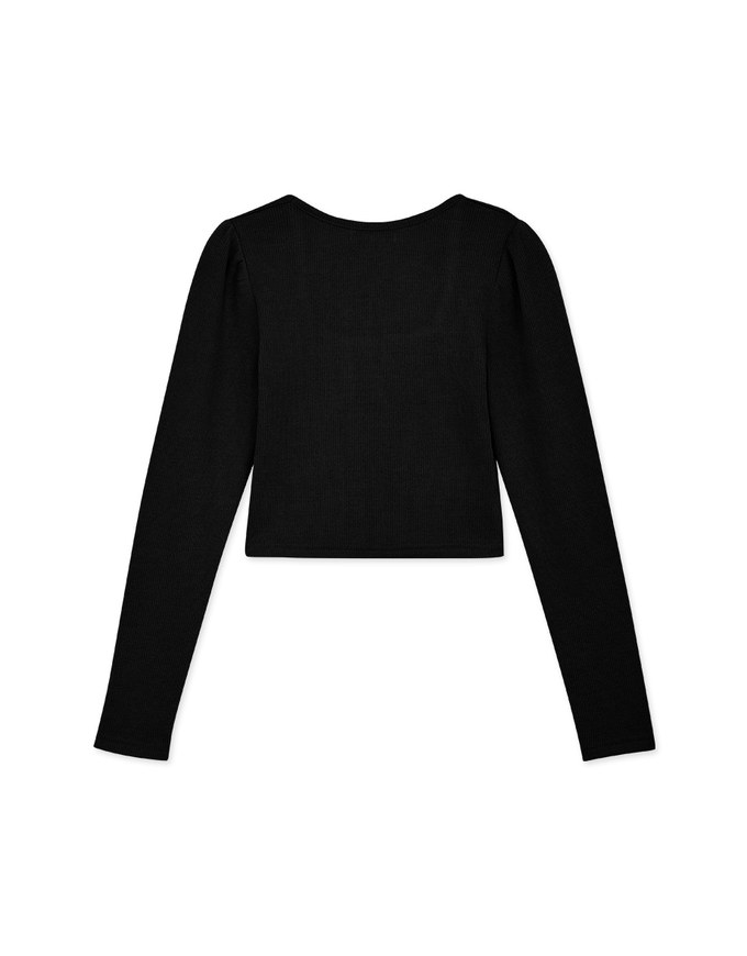 【Porima' Picks】U Neck Straight Grain Crop Fit Top