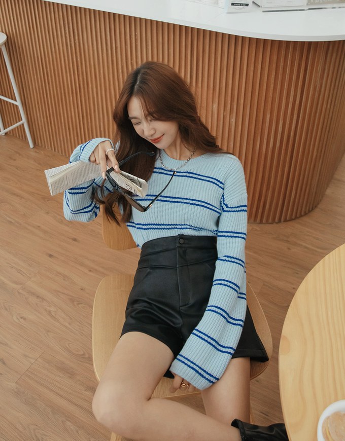 Tailored High Waisted Faux Leather Shorts