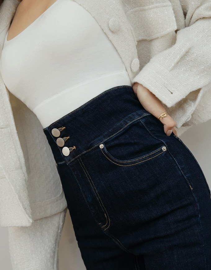 High Waisted Slim Fit Denim Jeans Pants