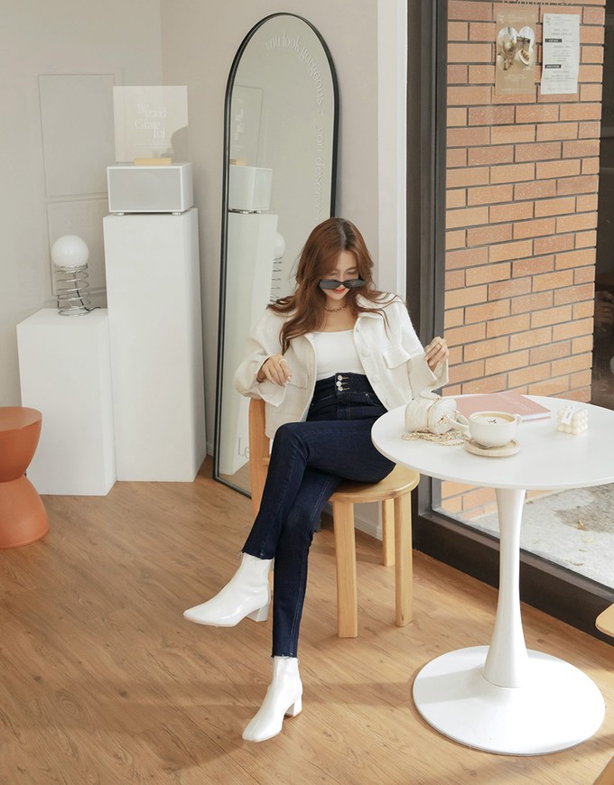 High Waisted Slim Fit Denim Jeans Pants