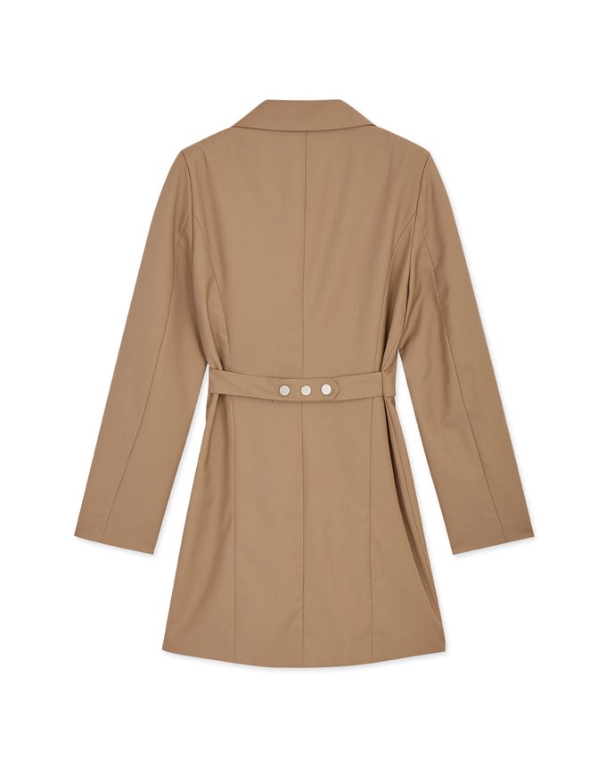 Double Belted Suit Dress (With Shoulder Pads)