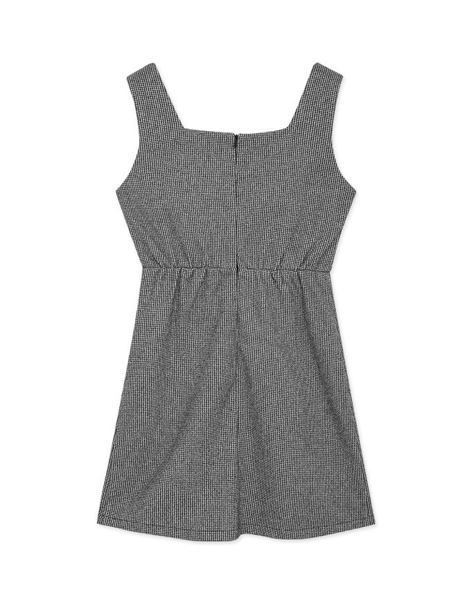 Side Button Style Wide Shoulder Cami Mini Dress