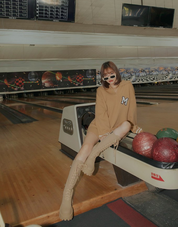 Preppy Lapel Collar Knit Top
