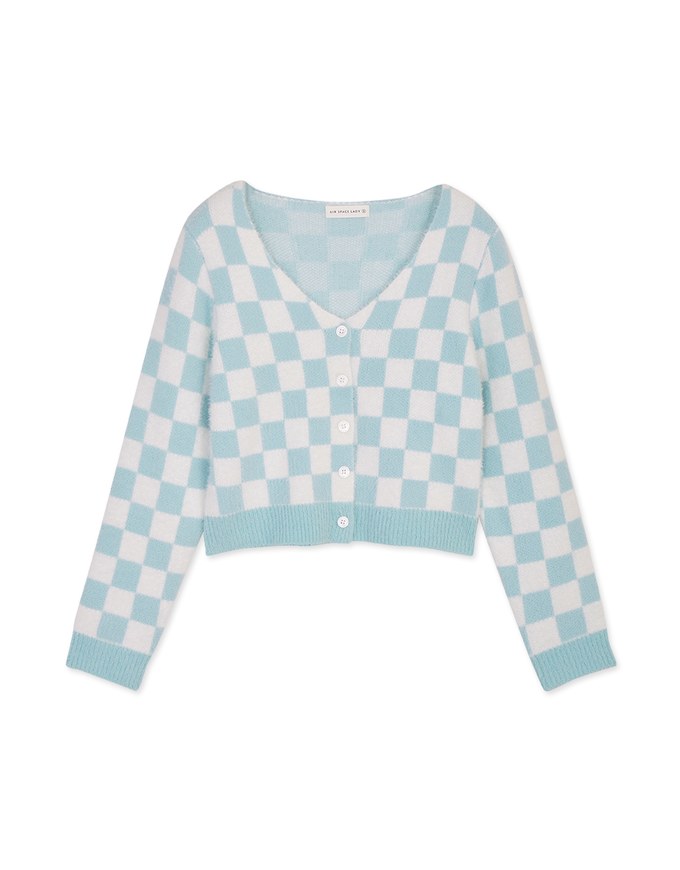 【Porima' Picks】 Tweed Plaid Knit Crop Top