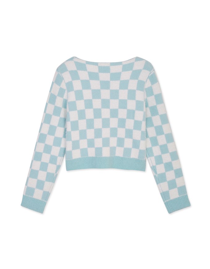【Porima' Picks】 Tweed Plaid Knit Crop Top