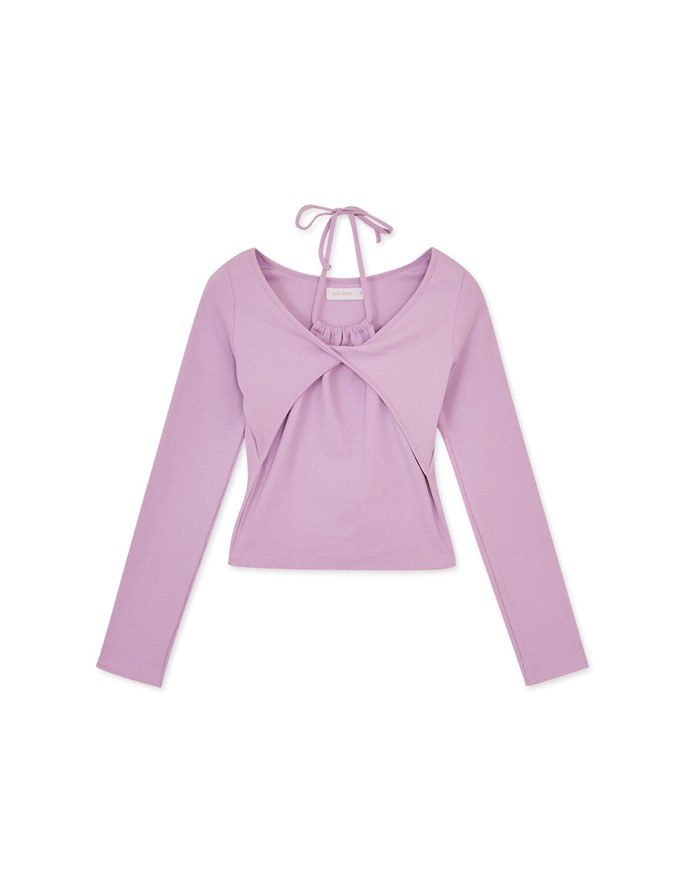 Halter Layered Knit Top