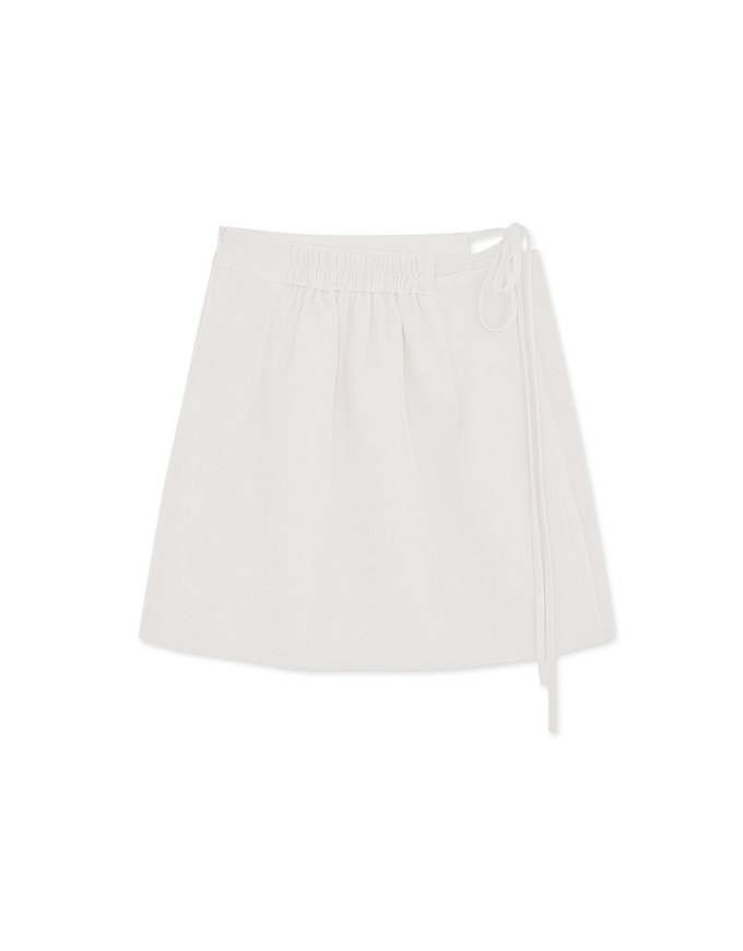 Side Cutout Tie Slit Skirt