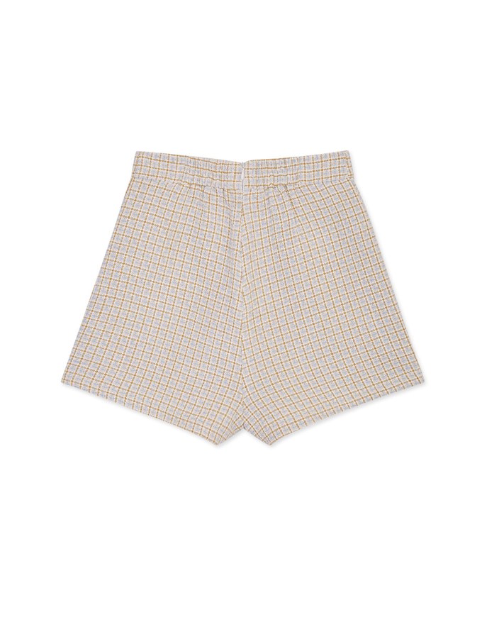 Diagonal Button Checked Skorts