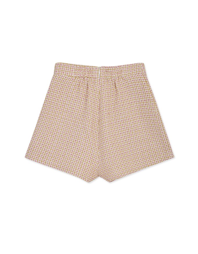 Diagonal Button Checked Skorts