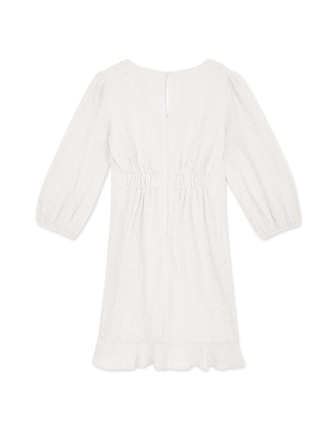 Wrinkled Lace Mini Dress