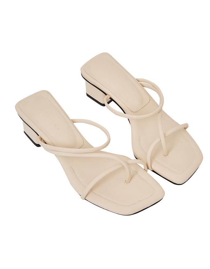 Crossover Strappy Mid-Heel Sandals