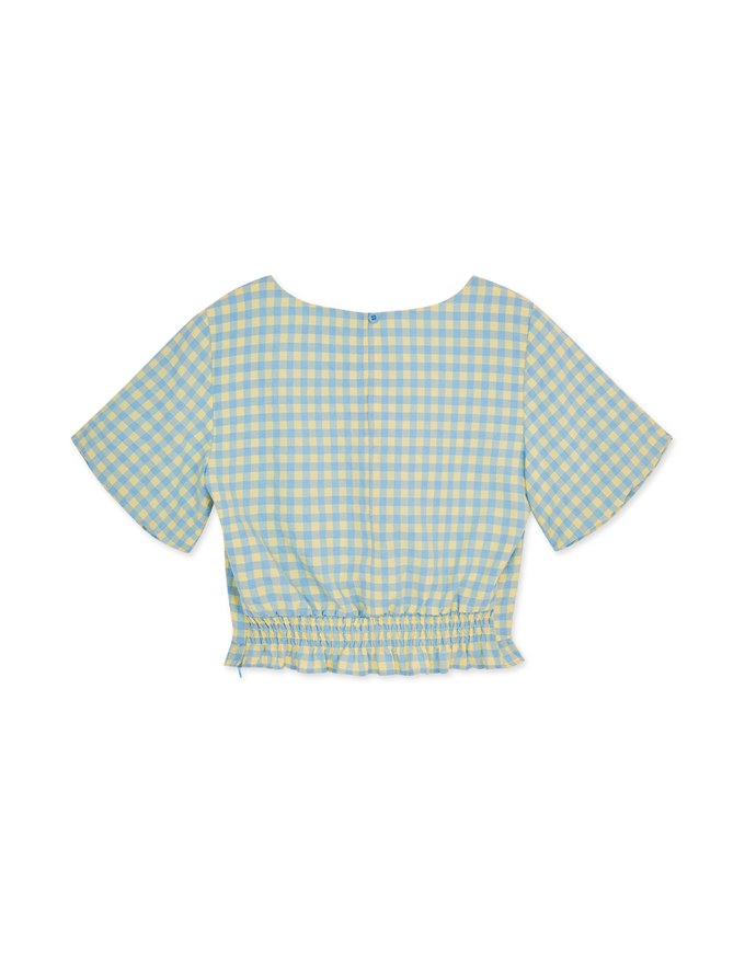 Sweetheart Neck Ruffled Hem Crop Top