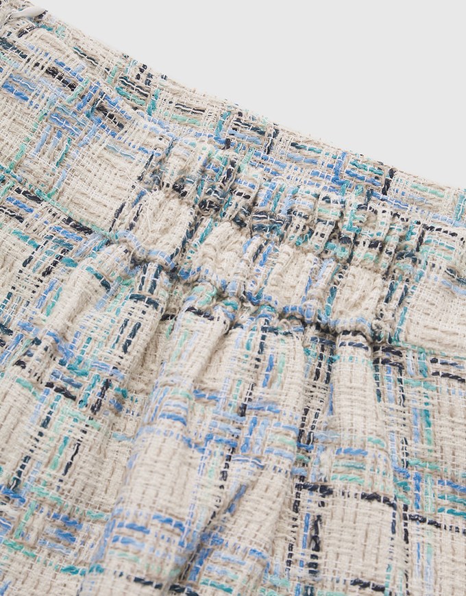 Chic Tweed Checked Skirt