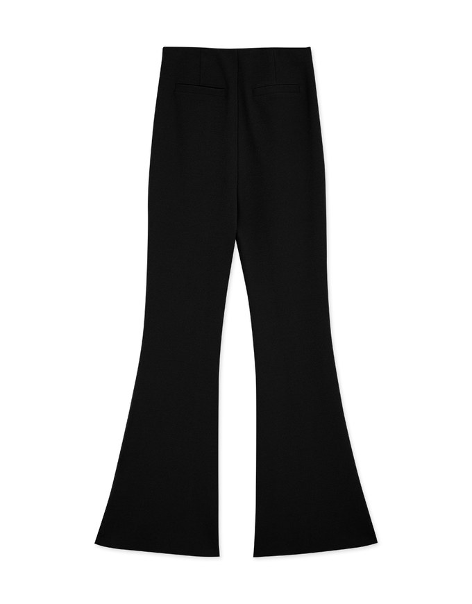 Tailorable Elastic High Waisted Flared Pants