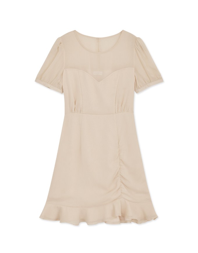 Translucent Flare Mini Dress