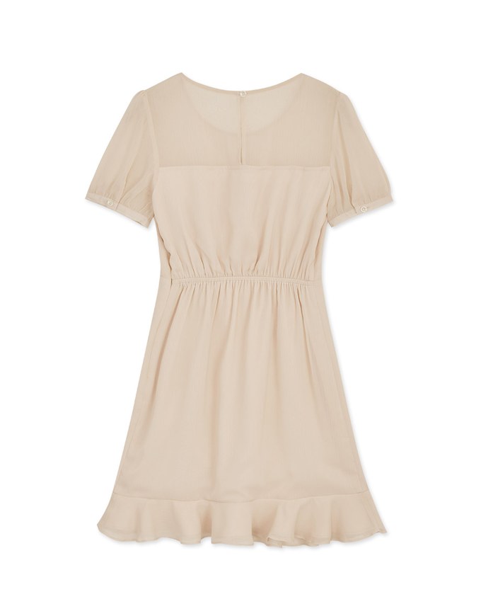 Translucent Flare Mini Dress