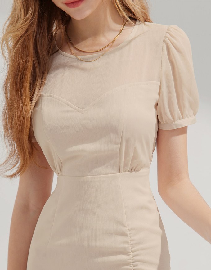 Translucent Flare Mini Dress