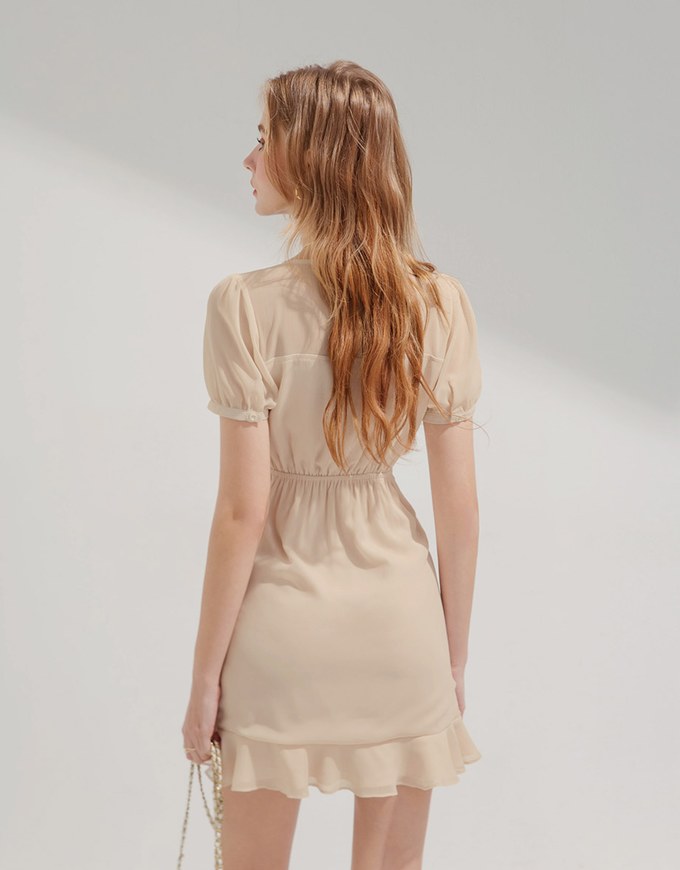 Translucent Flare Mini Dress