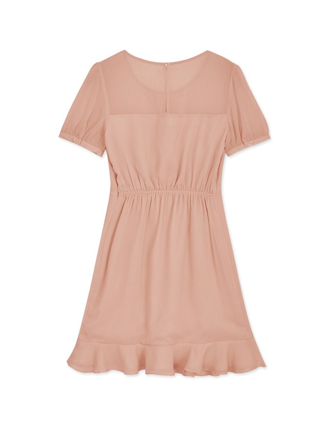 Translucent Flare Mini Dress