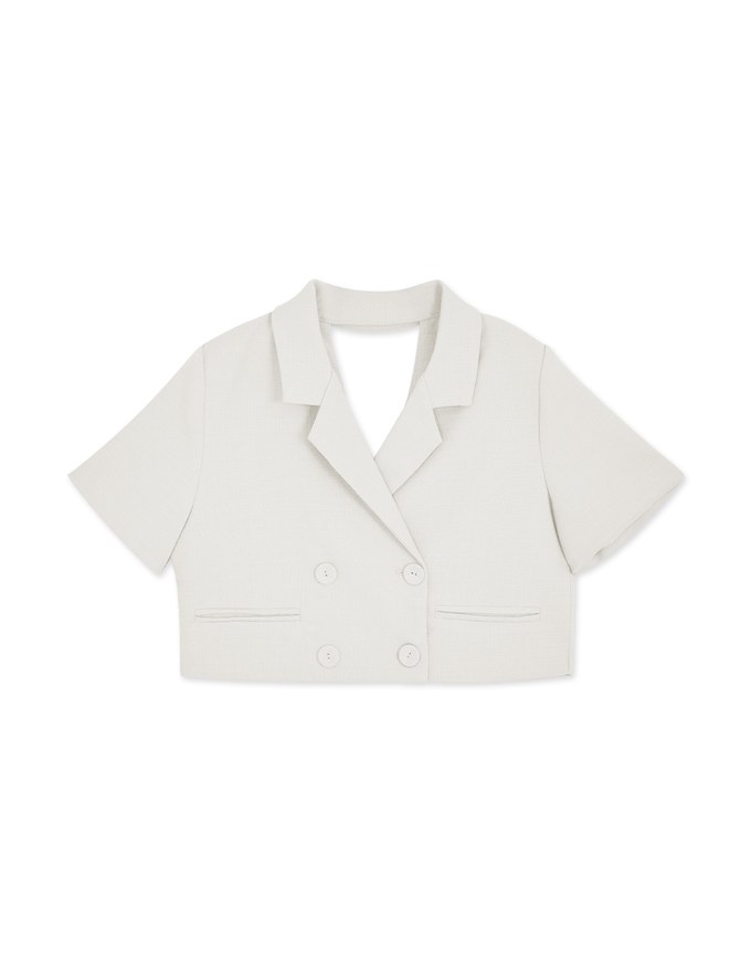 Double Crop Blazer (With Shoulder Pads)