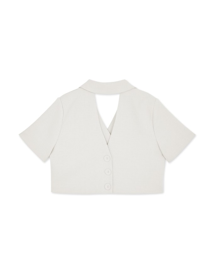 Double Crop Blazer (With Shoulder Pads)