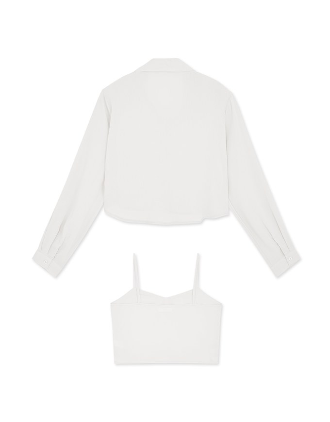 Two Piece Sheer Blouse Shirt