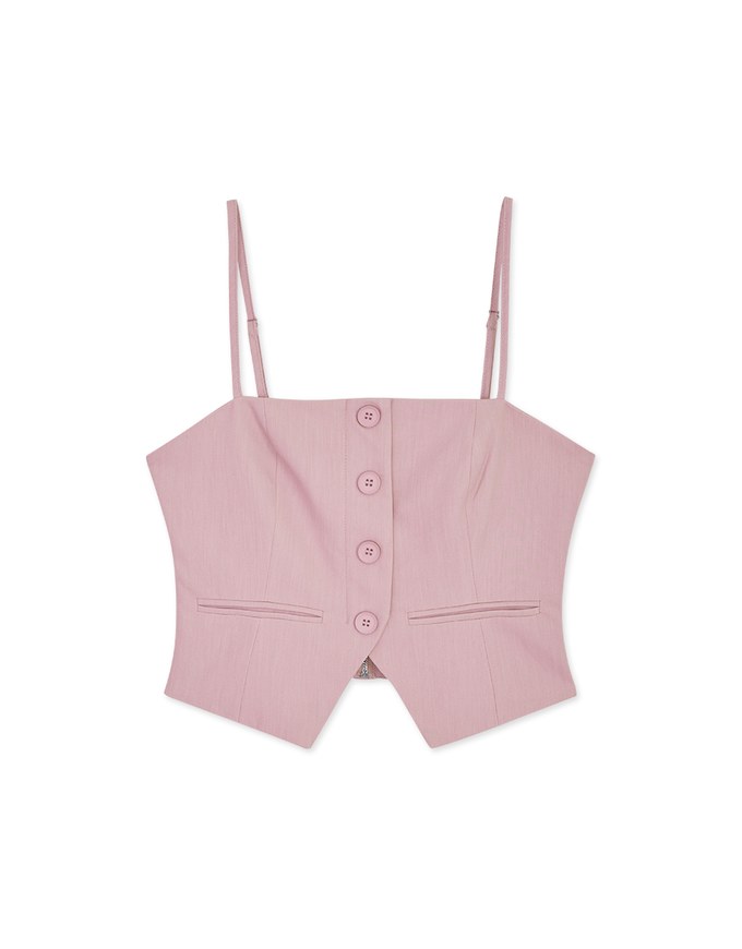 Thin Strap Slit Suit Cami Top