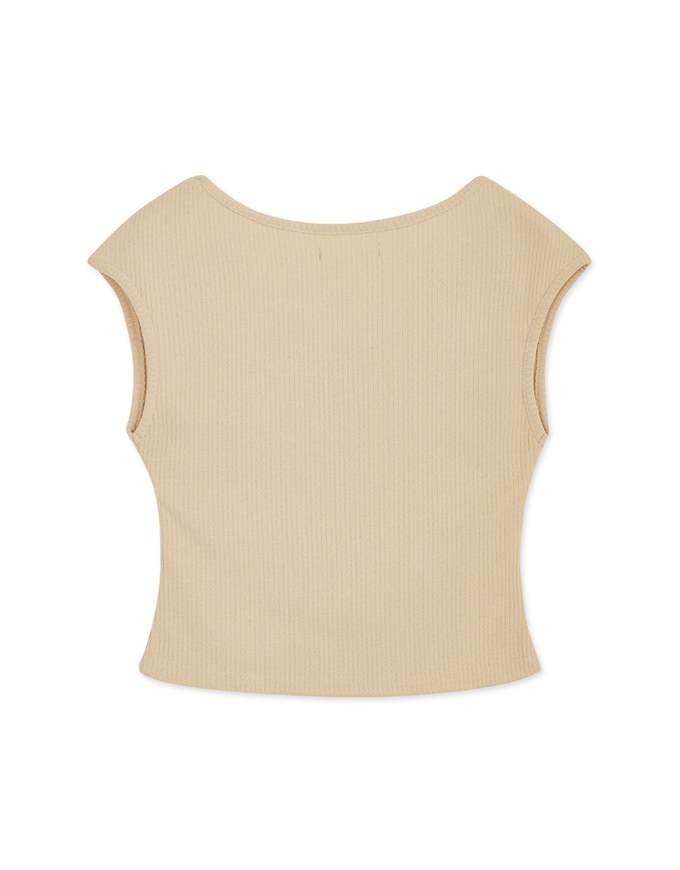 V Neck Fitted Knit Crop Top