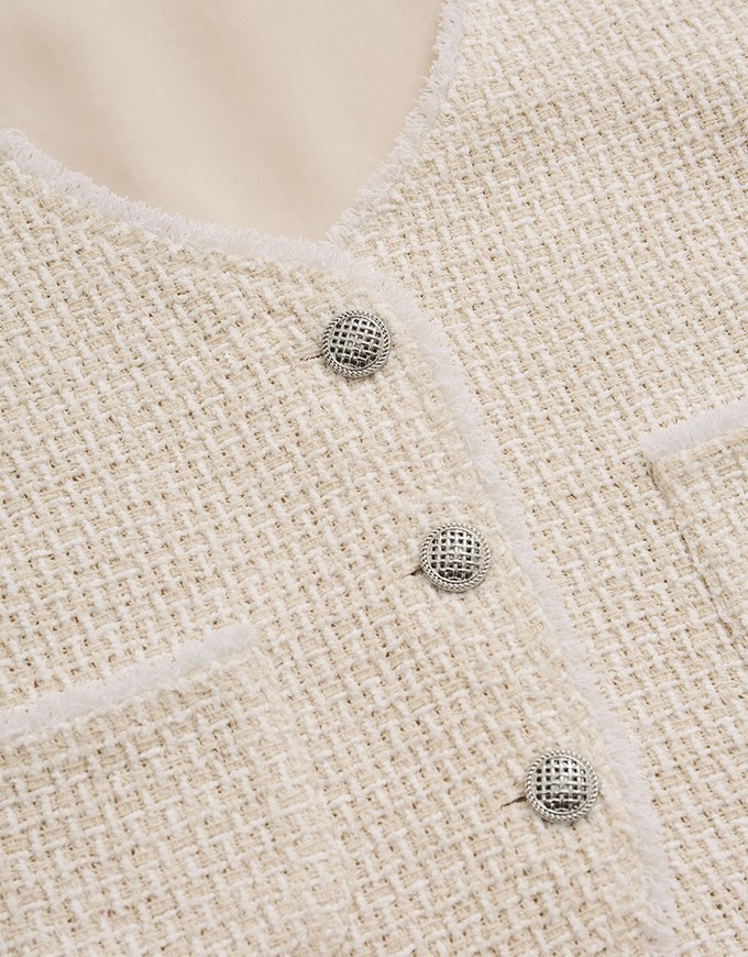 Classic Tweed Checkered Vest