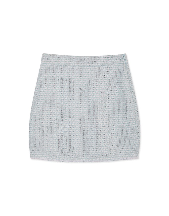 Classy Tweed Checkered Skirt