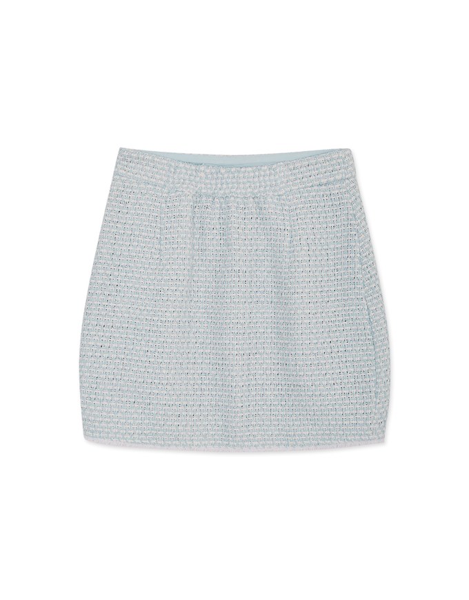 Classy Tweed Checkered Skirt