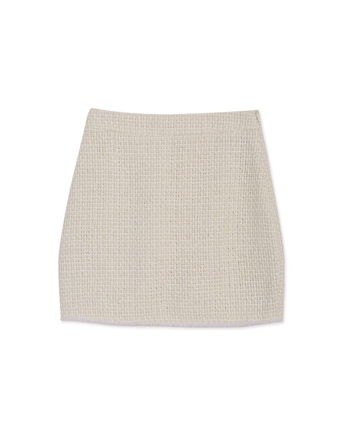 Classy Tweed Checkered Skirt