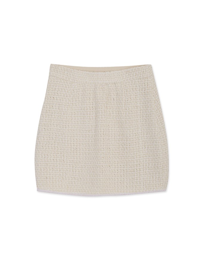 Classy Tweed Checkered Skirt
