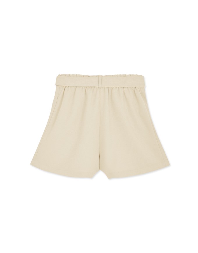 Pleated Wide Shorts (With Belt)